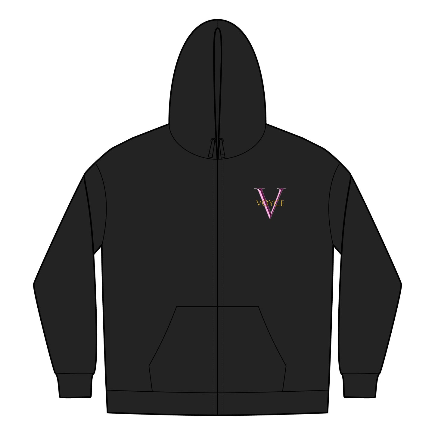 Voyce McWilliams Unisex Zip Hoodie - Contemporary Casual Wear