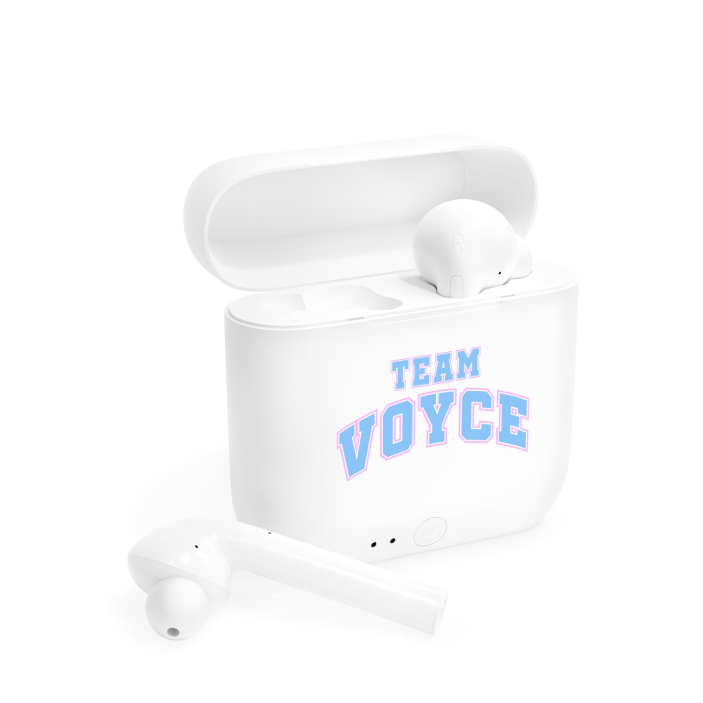 Team Voyce Wireless Earbuds with Case - Cotton Candy