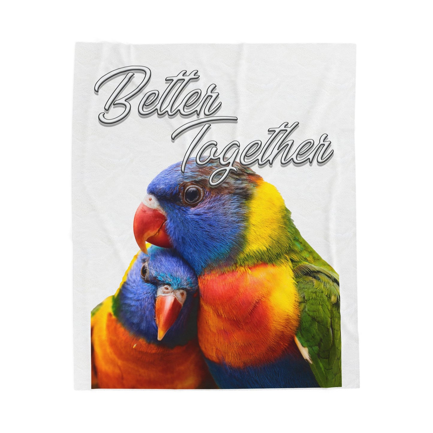 Better Together - Birds of a Feather - Velveteen Plush Blanket - Cozy Home Decor Gift for Bird Lovers