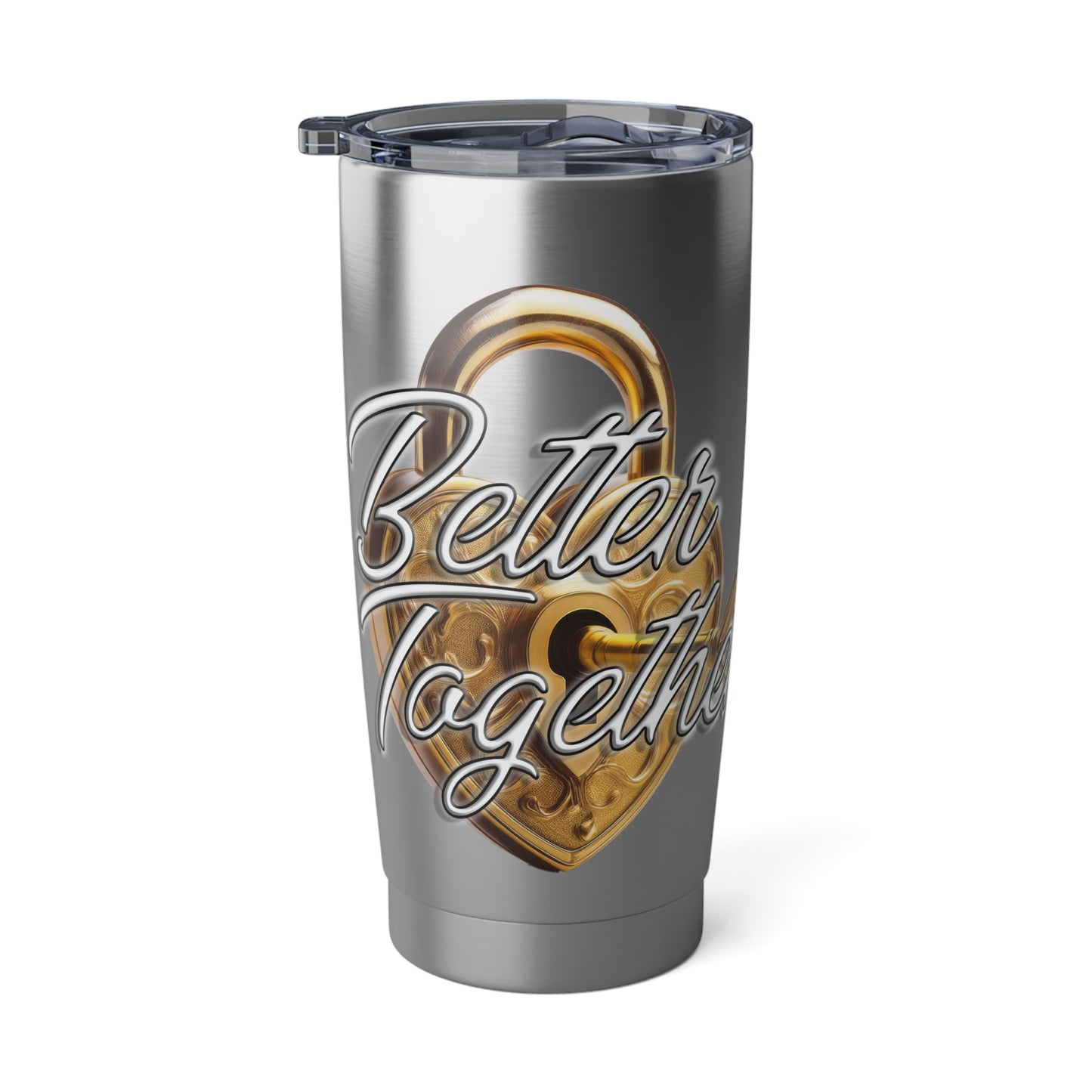 'Better Together' Lock and Key 20oz Tumbler - Travel Mug - Customizable with Up To 2 Names