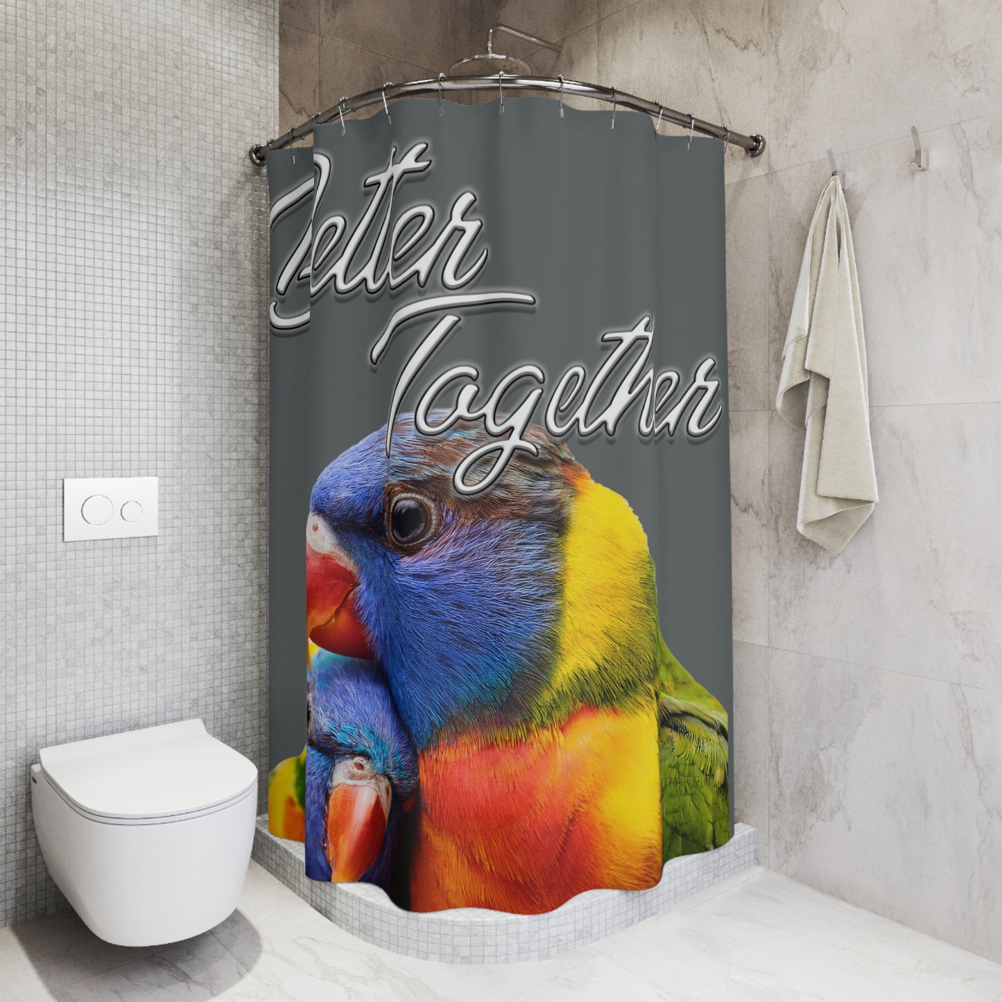 Better Together - Birds of a Feather - Shower Curtain