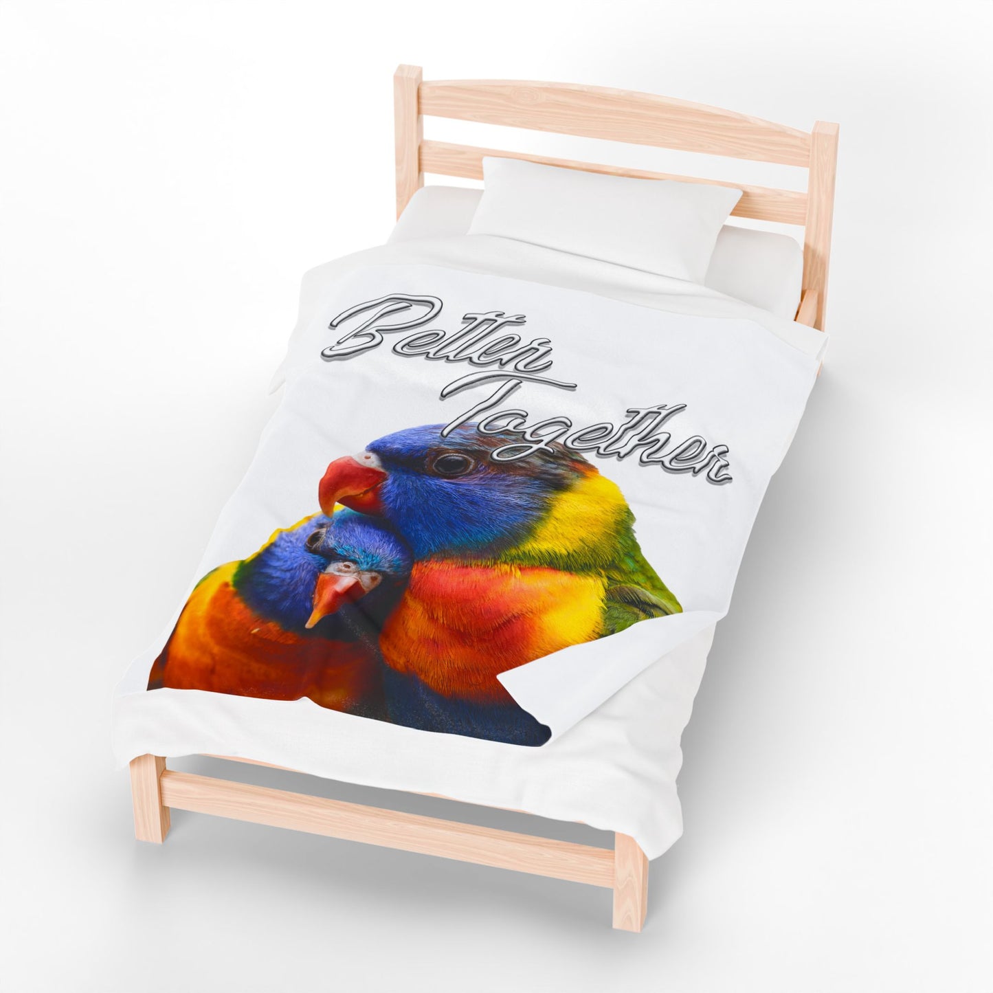 Better Together - Birds of a Feather - Velveteen Plush Blanket - Cozy Home Decor Gift for Bird Lovers