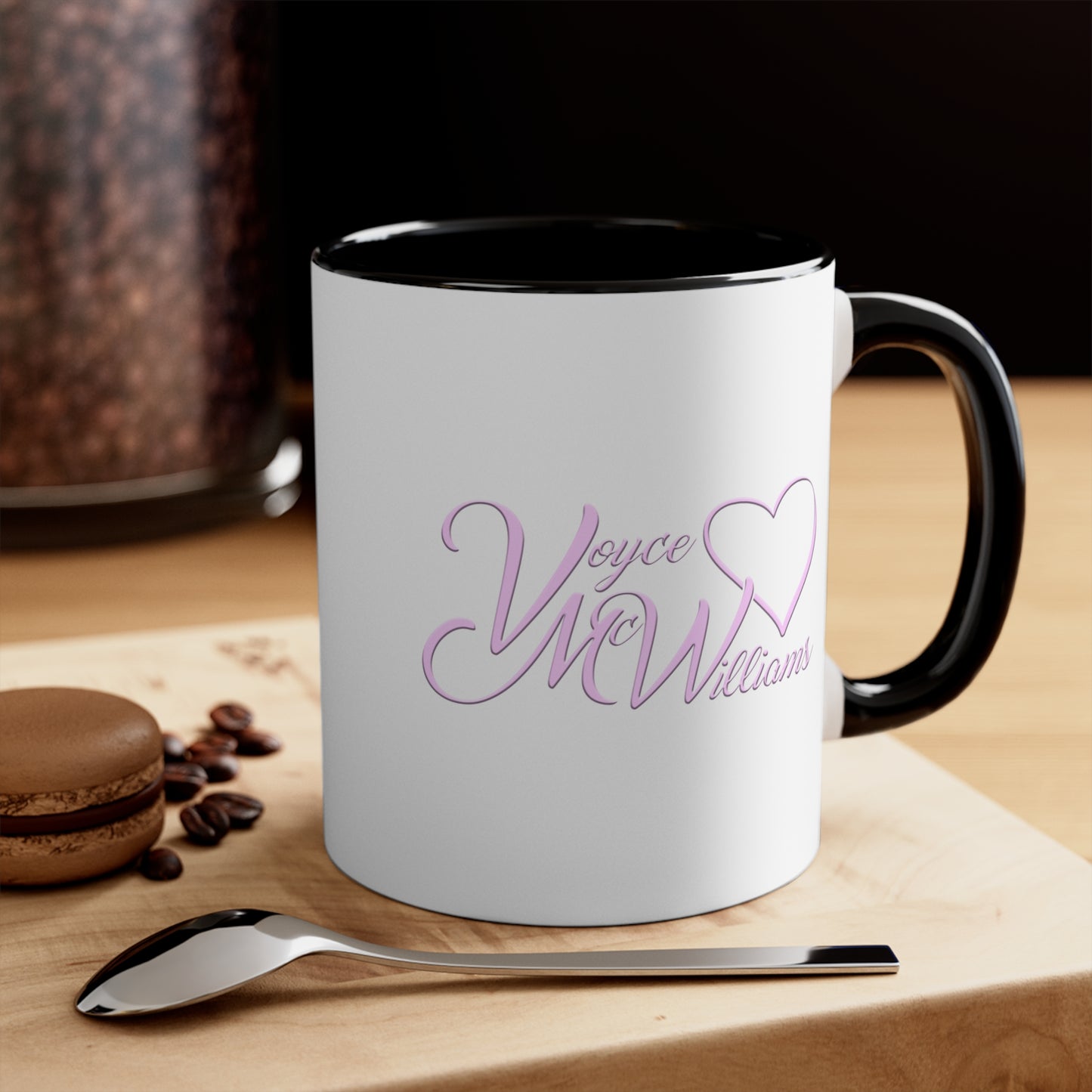 Voyce McWilliams “I’m Just Me” Baby Pink Logo Coffee Mug | Official V-Fam Merch