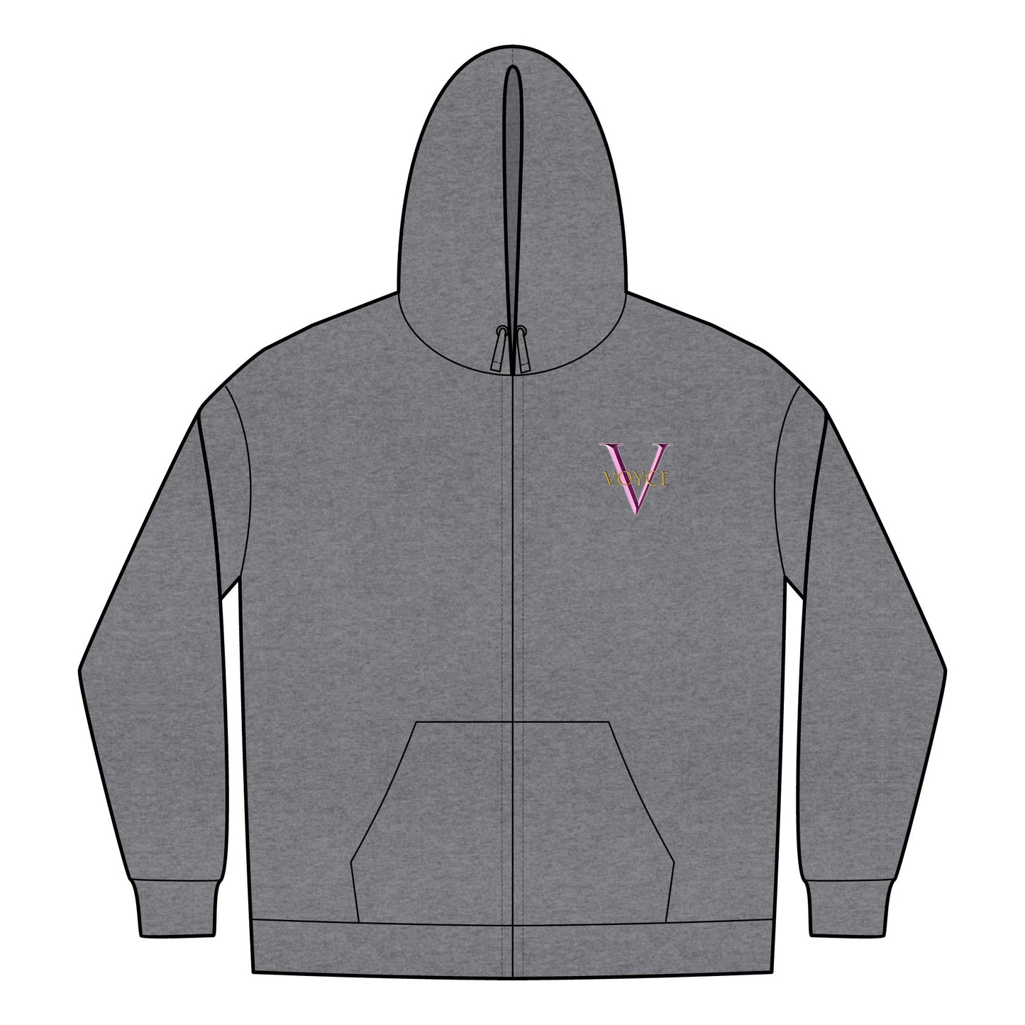 Voyce McWilliams Unisex Zip Hoodie - Contemporary Casual Wear