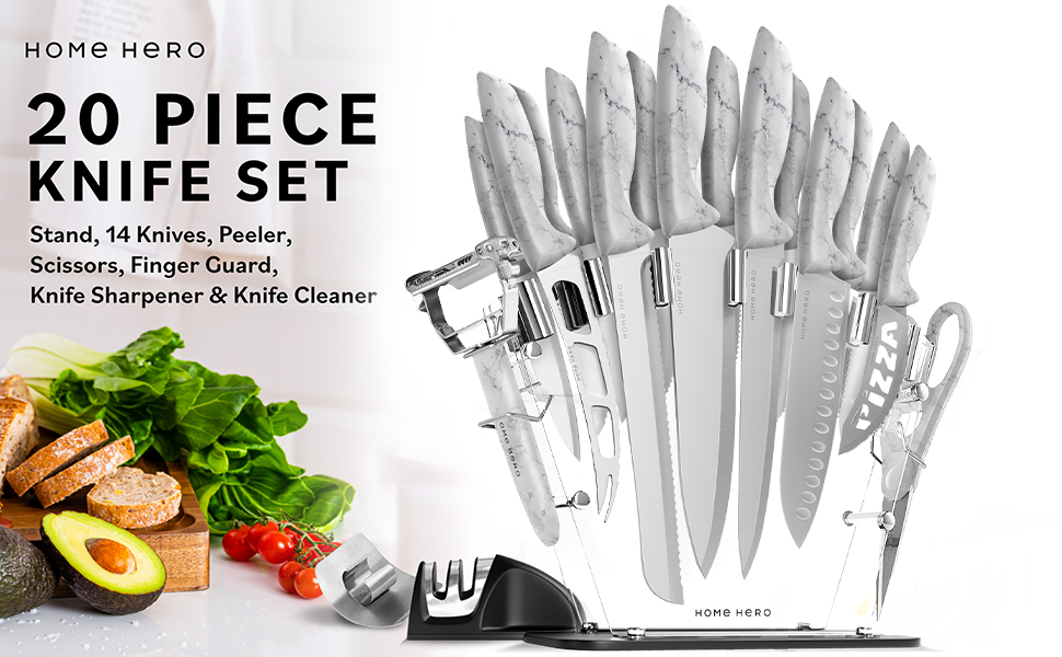 Phiva's Review of the Home Hero 20 Piece Professional Knife Set