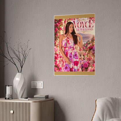 Voyce McWilliams In Full Bloom Glossy Poster | Pink Floral Wall Art
