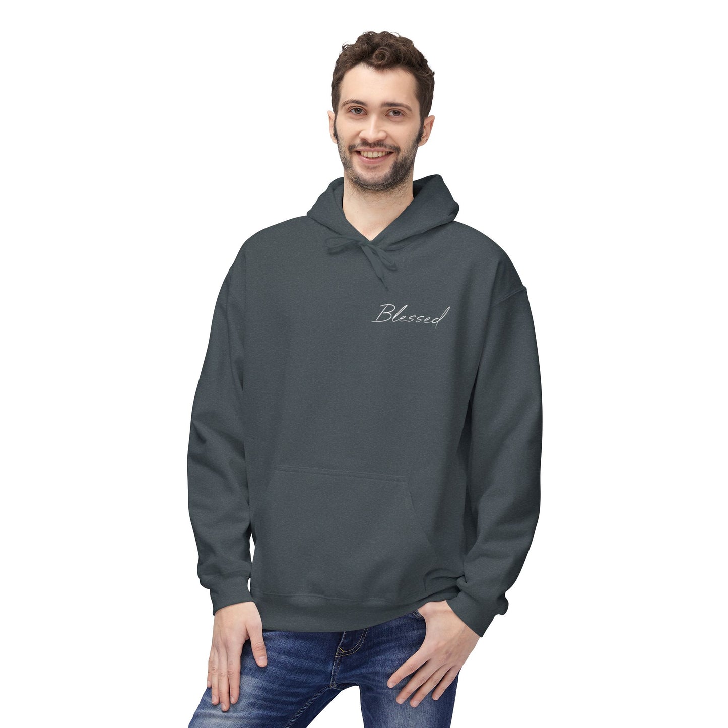 Blessed Hoodie — Faith Hoodie with John 7:38 Back Quote