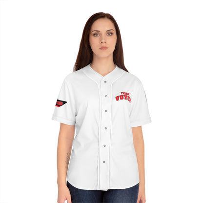 Team Voyce Women's Baseball Jersey - White, Red and Black