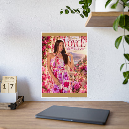 Voyce McWilliams In Full Bloom Glossy Poster | Pink Floral Wall Art