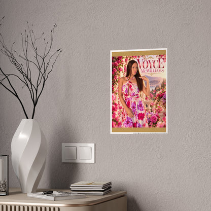 Voyce McWilliams In Full Bloom Glossy Poster | Pink Floral Wall Art