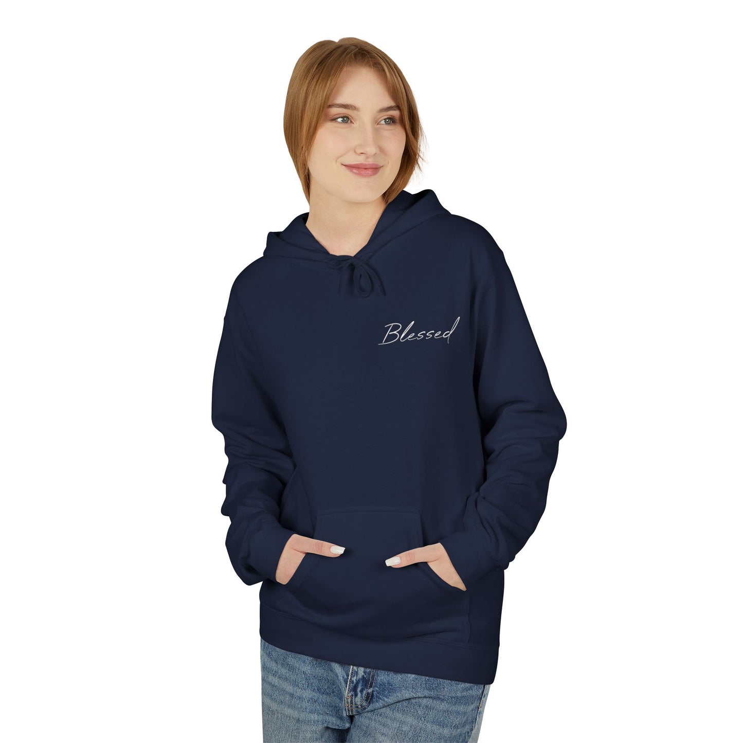 Blessed Hoodie — Faith Hoodie with John 7:38 Back Quote