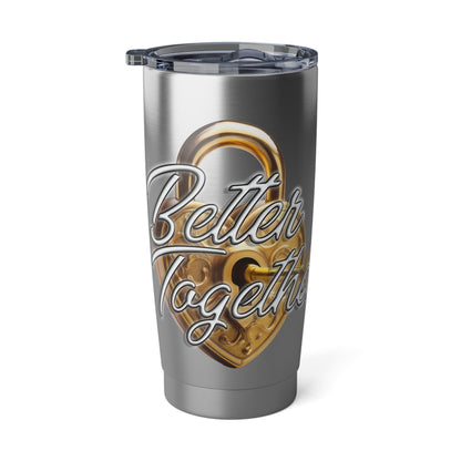 'Better Together' Lock and Key 20oz Tumbler -  Travel Mug - Customizable with Up To 2 Names