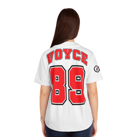 Team Voyce Women's Baseball Jersey - White, Red and Black