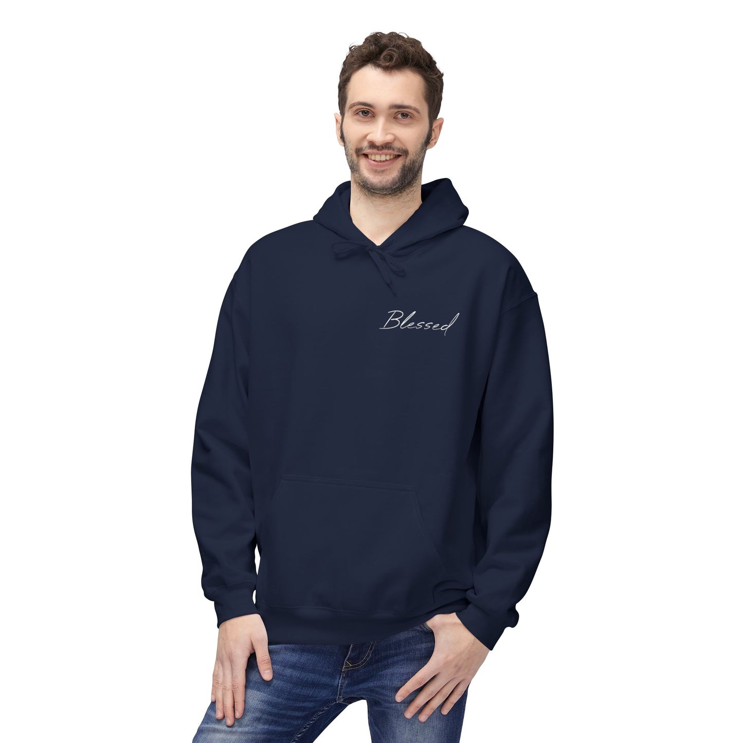 Blessed Hoodie — Faith Hoodie with John 7:38 Back Quote