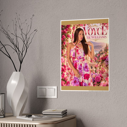 Voyce McWilliams In Full Bloom Glossy Poster | Pink Floral Wall Art