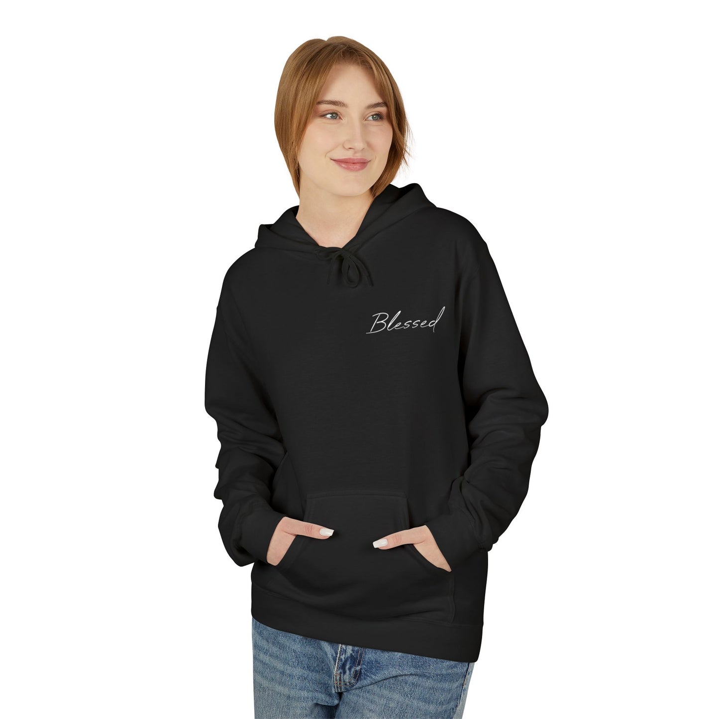 Blessed Hoodie — Faith Hoodie with John 7:38 Back Quote