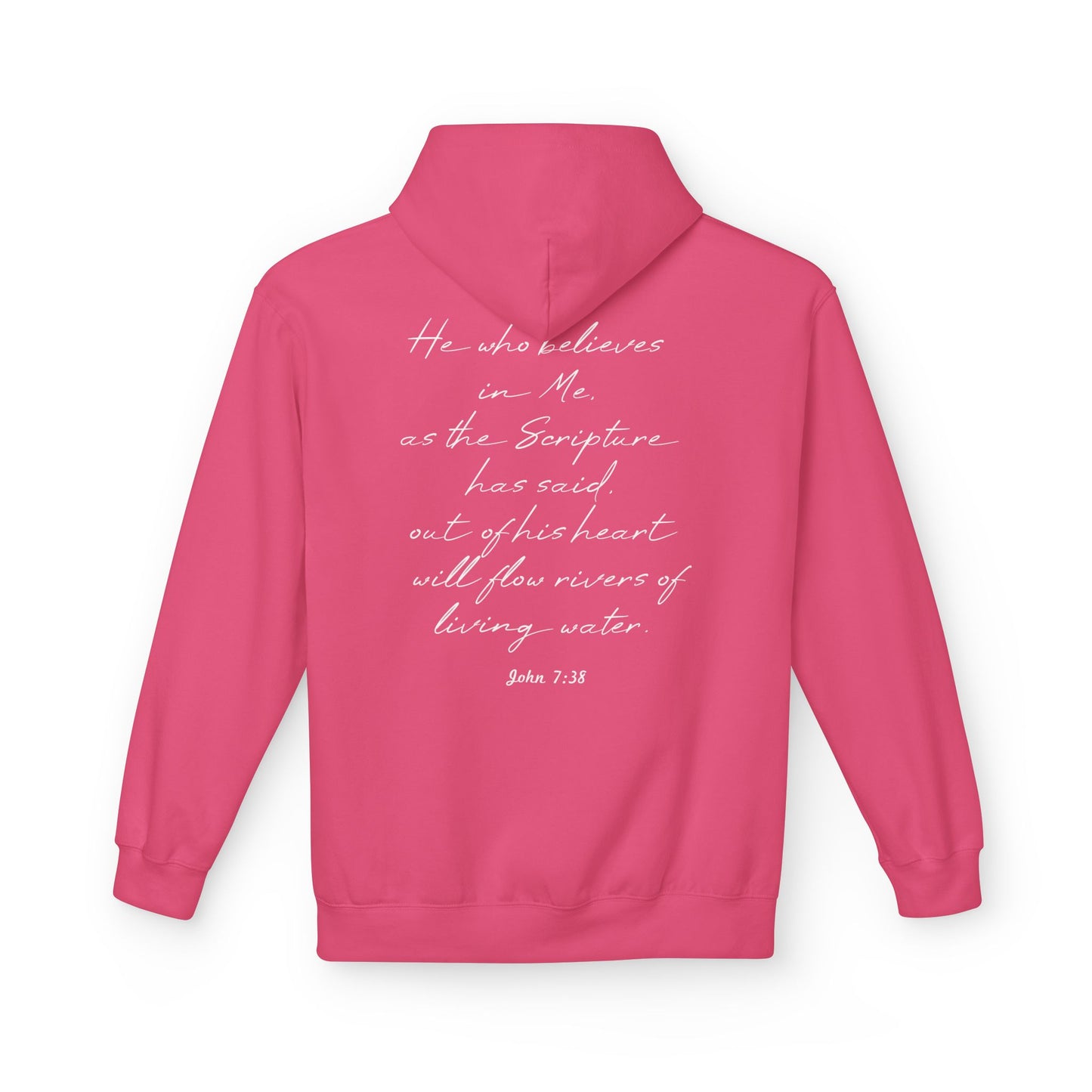 Blessed Hoodie — Faith Hoodie with John 7:38 Back Quote