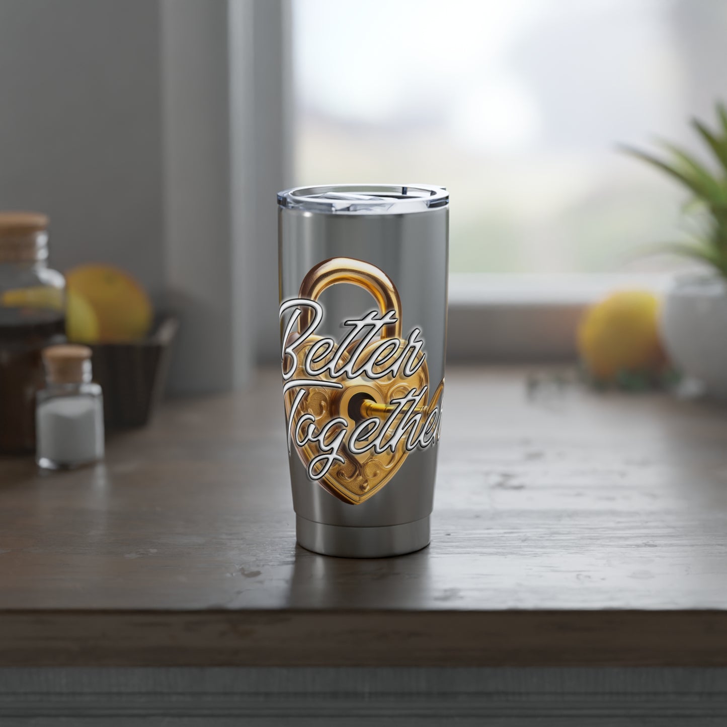 'Better Together' Lock and Key 20oz Tumbler -  Travel Mug