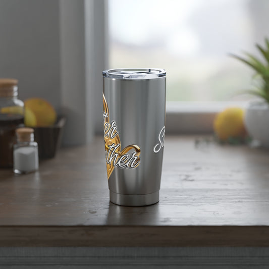 'Better Together' Lock and Key 20oz Tumbler -  Travel Mug - Customizable with Up To 2 Names