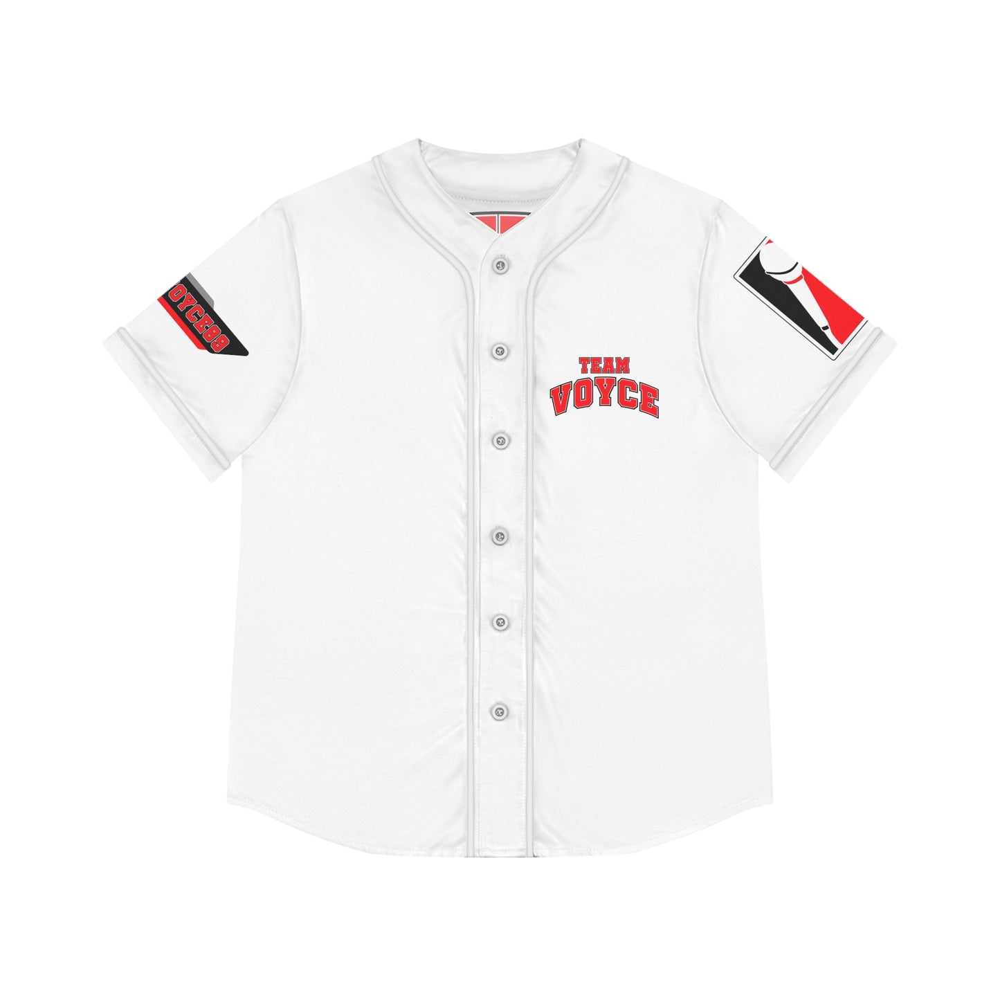 Team Voyce Women's Baseball Jersey - White, Red and Black