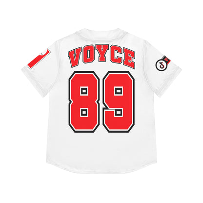 Team Voyce Women's Baseball Jersey - White, Red and Black