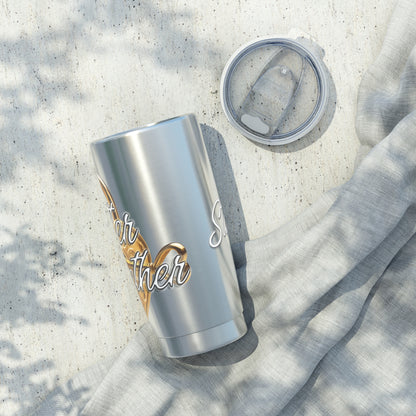 'Better Together' Lock and Key 20oz Tumbler -  Travel Mug - Customizable with Up To 2 Names