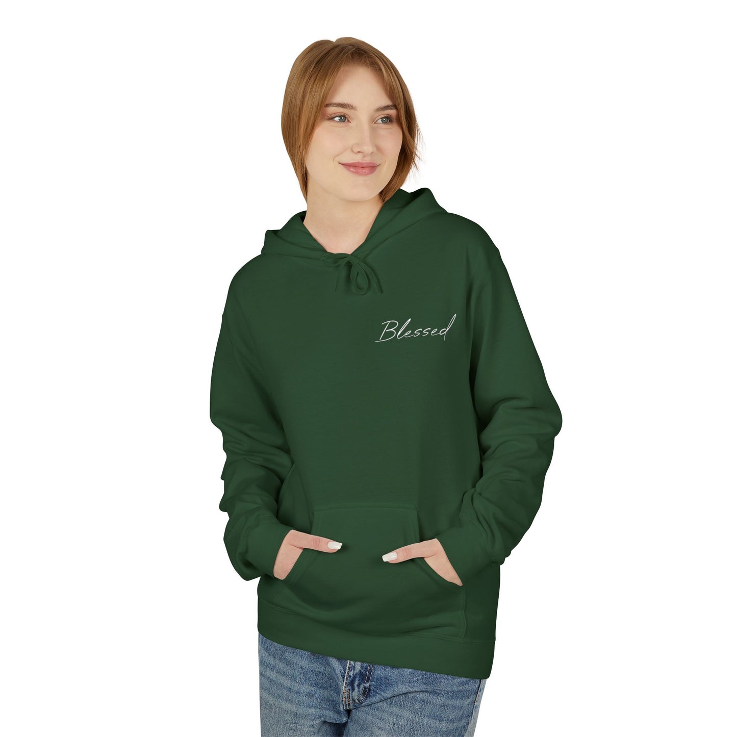 Blessed Hoodie — Faith Hoodie with John 7:38 Back Quote