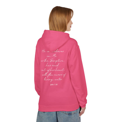 Blessed Hoodie — Faith Hoodie with John 7:38 Back Quote