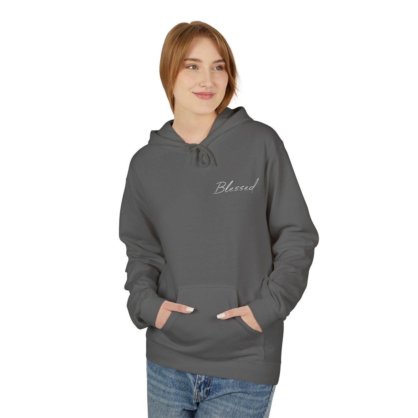 Blessed Hoodie — Faith Hoodie with John 7:38 Back Quote