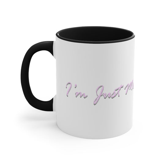 Voyce McWilliams “I’m Just Me” Baby Pink Logo Coffee Mug | Official V-Fam Merch
