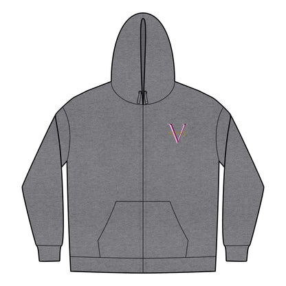 Voyce McWilliams Unisex Zip Hoodie - Contemporary Casual Wear