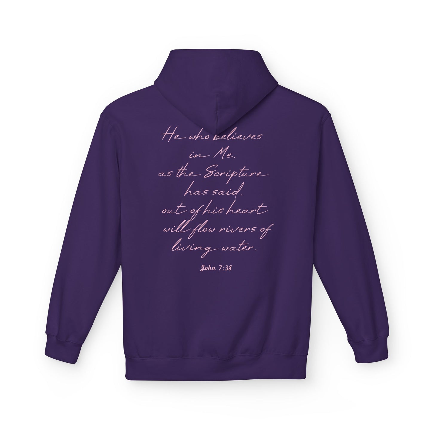 Blessed Hoodie — Faith Hoodie with John 7:38 Back Quote